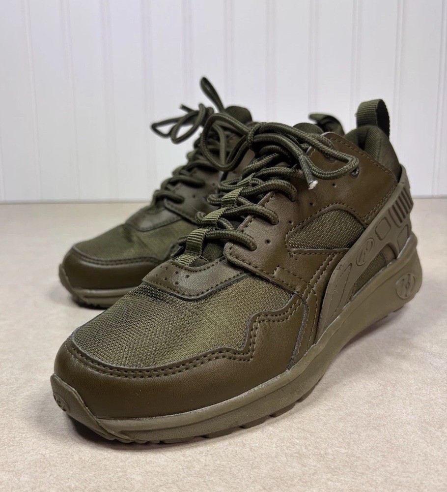 Heelys Skate FORCE Army Green Youth Roller Wheel Shoes Sz Y3 HE100349