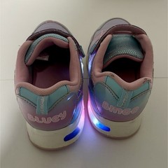Bluey Light-Up Hook & Loop Low Top Athletic Sneakers Glitter Pink Purple Blue