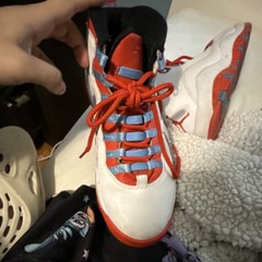 Jordan Air Jordan 10 Retro Kids Sneaker White Red Blue Black Size 8.5