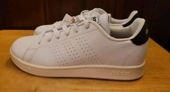 adidas advantage k teninis Sneaker GW6487 black and white size 4 1/2 = 4.5
