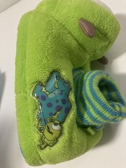 Disney Pixar Monster Inc. Pull On Slippers Kids Size 9-10 Blue/Green