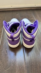Size 2Y (Grade School) Air Jordan 1 Mid ‚White Purple‘ DQ8423‑511
