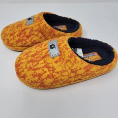 Naruto Slippers Shippuden Leaf Village Emblem Headband Style Youth Orange Sz 13