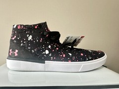 NEW Under Armour Kickit2 Paint Splatter Youth Size 6.5 Black Shoes 1301970-001
