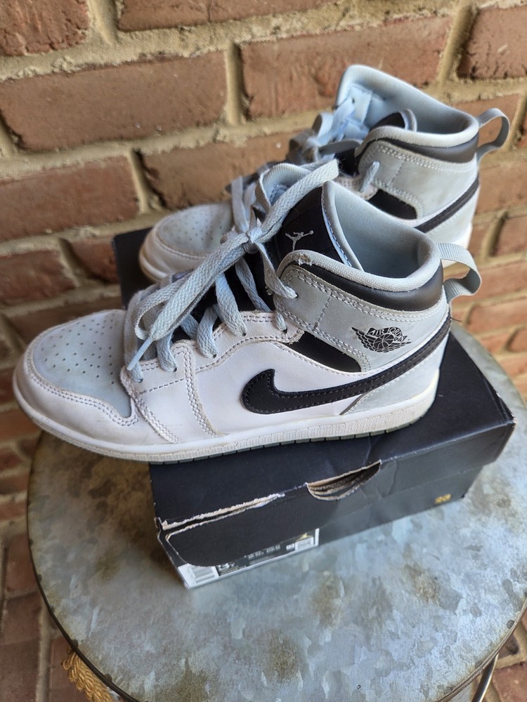 Nike Air Jordan 1 Mid SE PS Ice Blue White Black 3Y DV1339-104 Youth Sneakers