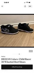 Heelys Propel 2.0 Wheeled Heel Sneakers Black/White Youth US 4 EU 35