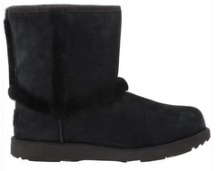 UGG K Hadley II Black Suede Round Toe Boots 1017332K Toddler Size 4 NEW Free Sh
