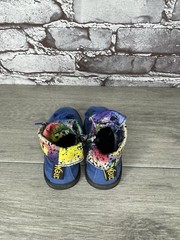 DR MARTENS BLUE CANVAS Clover Fold Down BOOTS YOUTH AIR WALK Boys 5M US/20EU