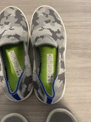 Rothy’s the kids sneaker in grey camo size K3 slip on back to school