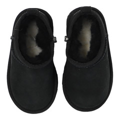 Big Kids UGG Classic Ultra Mini Boot – Black Suede, Size 5 US [1130750K]