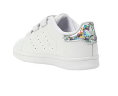 ADIDAS STAN SMITH CF C White w/Silver Leather Lifestyle, Size 2.5, NEW