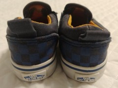 Authenic Off the Wall Vans Blue Multi-color Canvas Sneaker Shoe Toddler Size 6.5