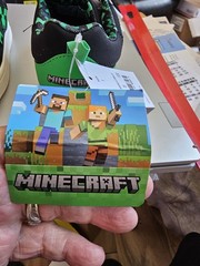 Minecraft CBS8037BMT Sneakers Black Green Unisex Kids US 1 Lace Up Video Game
