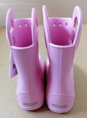 BNWT CROCS HANDLE IT RAIN BOOTS KIDS PINK US SIZE 13 PRODUCT CODE 12803-612