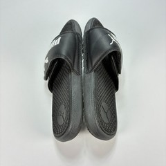 Puma Cool Cat V Black Slides Sandals Comfort Slip On Casual Shoes Youth Size 12