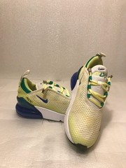 Nike Air Max 270 “Light Lemon Twist”, White/Royal – FN6981-100 – Youth Size: 2Y