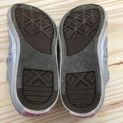 Converse Shoes Junior 2 Chuck Taylor All Star Double Tongue Gray Sneaker 665988F