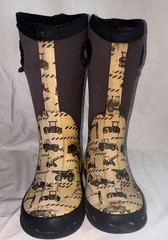 Oaki Kids Waterproof Construction Print Rain Boots Rubber US 13 EU 31