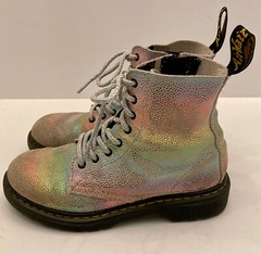 Doc Martens Airwalk Leather Multicolor Combat Boots Lug Pascal J 1460 Kids Sz 2