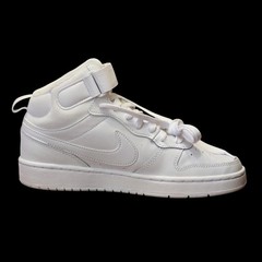 NIKE All Day Play High Top Triple White Youth Boys Size 5Y CD7782-100