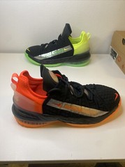 New Nike LeBron XVIII 18 GS Black Crimson Volt Shoes CW2760-009 Size 6.5Y Youth