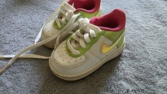 3C NIKE Air Force 1 Gum Sole White Mint Hot Pink Iridescent RARE