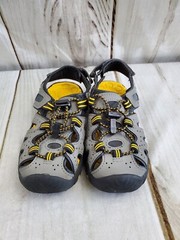 KHOMBO KYLE BOYS 12 WATER SANDAL SHOES GRAY BLACK YELLOW OUTDOORS
