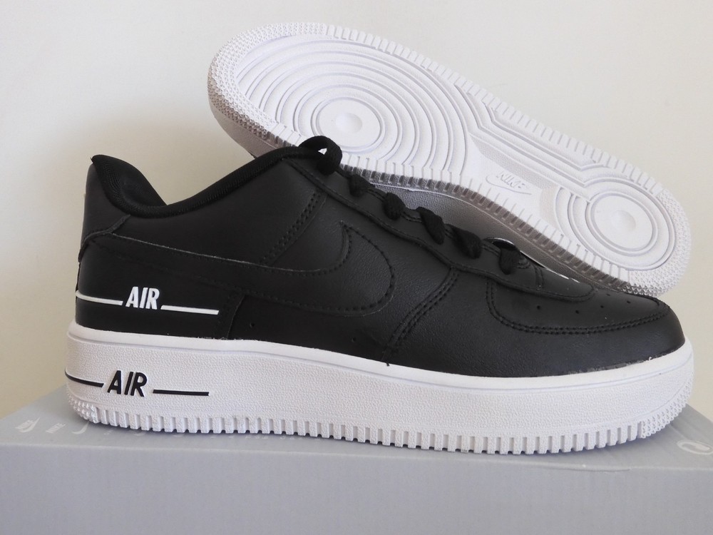 Nike Air Force 1 LV8 3 (GS) Black-Black-White Sz 7Y [CJ4092-001]