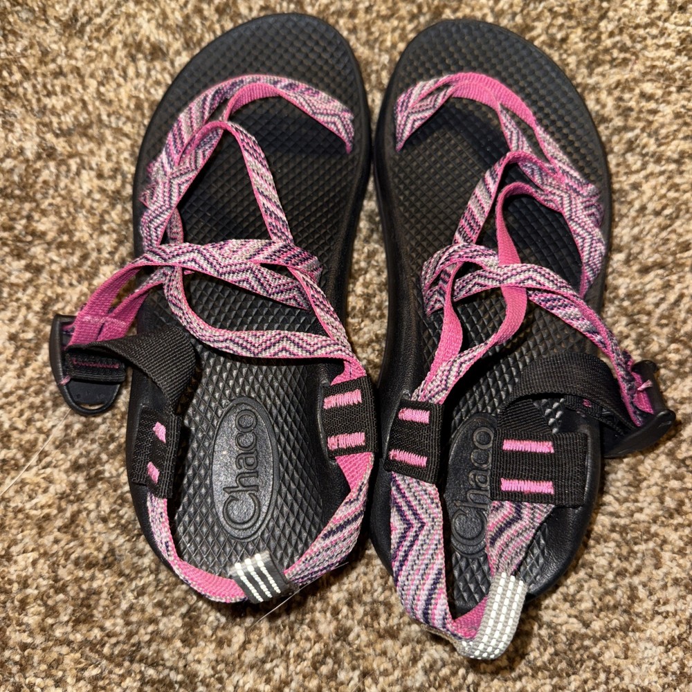 CHACO ZX/1 ECOTREAD DOUBLE STRAP MULTI COLOR SPORT SANDALS BIG KIDS YOUTH 2
