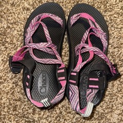 CHACO ZX/1 ECOTREAD DOUBLE STRAP MULTI COLOR SPORT SANDALS BIG KIDS YOUTH 2