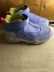Size 1 AND1 Athletic Shoes Light Blue With Neon Green And Orange Highlights