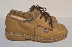 Vintage Germany Kids Tan Camel Oxfords Leather Dress Shoe Size 27 Boys Unisex 10