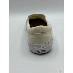 Vans Kids Slip On Cream Canvas Embroidered Floral Sneakers Shoes Sz 5.5Y 7W 37EU