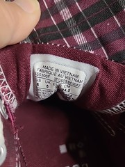 Converse Chuck Taylors Maroon Madison Low Tops With Plaid Size 8