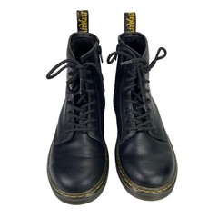 Dr Martens Zabala J Black Leather Combat Boots Unisex L5 / M4
