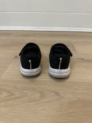Under Armour UA BPS Assert 9 AC Kids Black White Sneakers 10K Hook & Loop