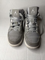 Jordan Flight 2 Gray White Mid Tops Laced Up Sneakers Child Size 13C