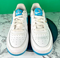 Nike Air Force 1 Low Bugs Bunny Space Jam White Blue Youth 5Y DM3353-100