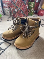 Fab Kids Tab Brown Lamber Boots Size Toddler 9