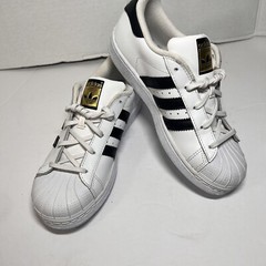 Adidas Kid’s Superstar White Black Stripe Sz 3 Sneakers Preppy, School,College