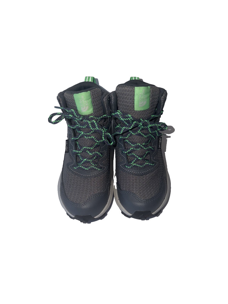 The North Face Fastpack Hiker Mid Waterproof Hiking Boots Grey Green Kids Size 1