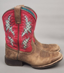 Ariat Pink/Turquoise VentTEK Cowboy Boots Youth Kids Size 3 Western 10031489
