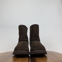 Big Kids Ugg Classic Short II Brown Shearling Lined Comfort Boots Size 5 Y GUC