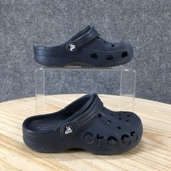 Crocs Sandals Child 11 Baya Slip On Clogs Sling Back Round Toe Comfort Logo Blue