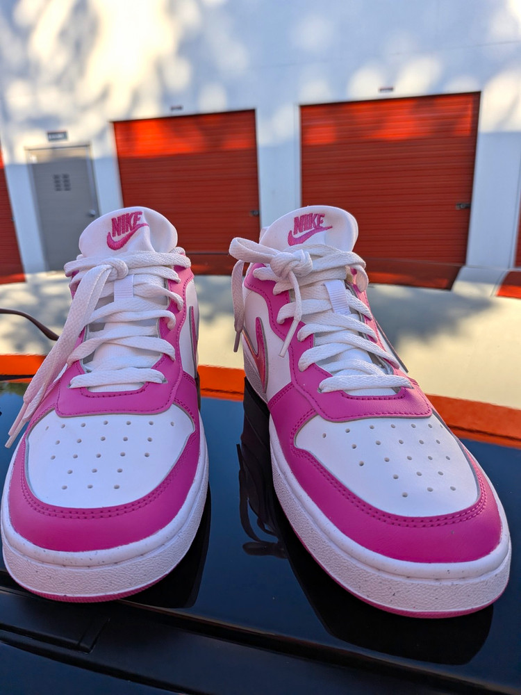 Nike Dunk Low Unisex Kids Sneaker Pink/White Glitter Logo US 7Y DV5456-123