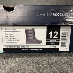 MAGELLAN OUTDOORS Waterproof Size Zip Snow Boots II Youth Size 12