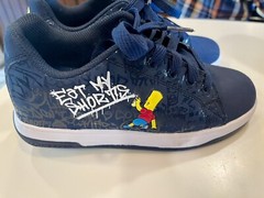 The Simpsons X HEELYS Bart Simpson Shoe Skates Navy Youth Size 4