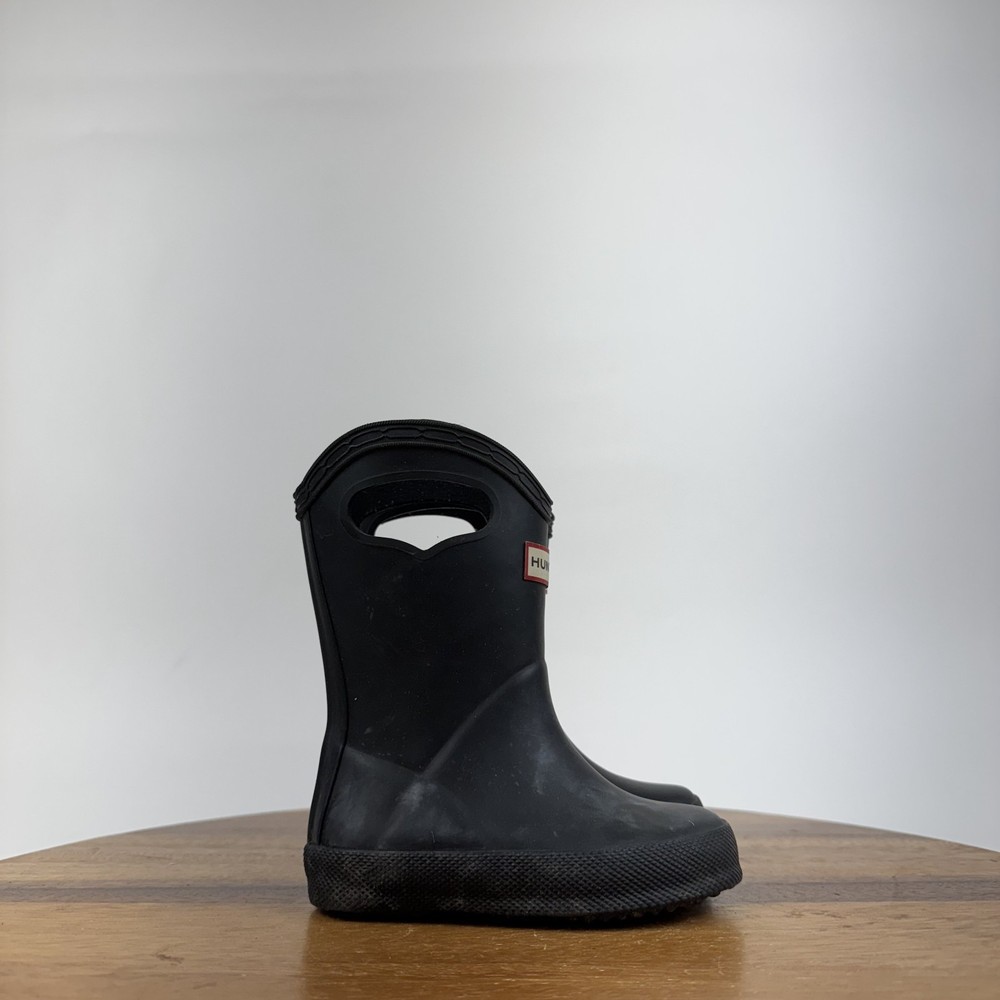 Little Kids Hunter Classic Pull On Black Waterproof Tall Rain Boots Size 5 C GUC