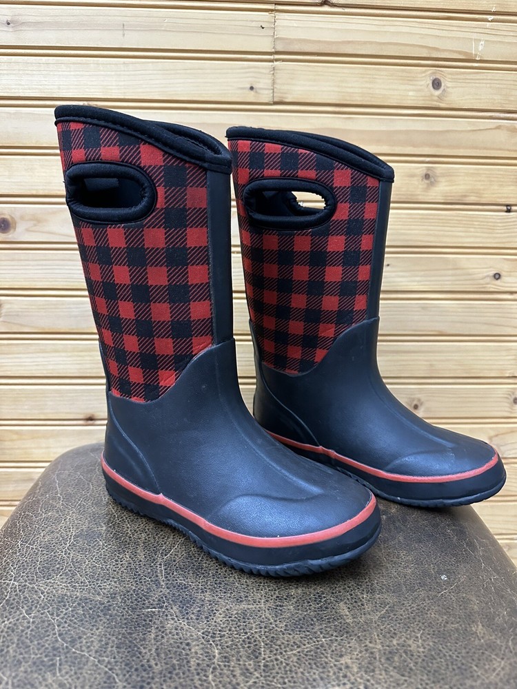 Lone Cone Insulating All Weather Mud Chore Boots Kids 11 Warm Buffalo Plaid