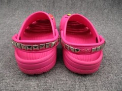 Crocs Classic Clogs Pink Junior 6 Comfort Rubber Shoe Waterproof Jibbetz Girls 6